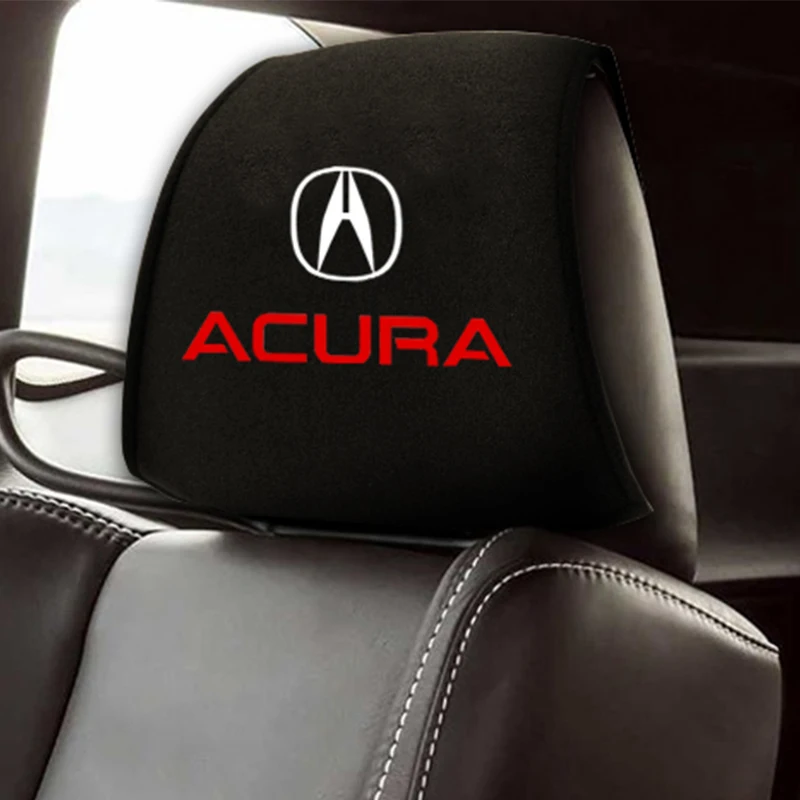 

2pcs Car Headrest Cover Vehicle Seat Pillow Case Head Rest Cushion for Acura Integra TL TLX ILX RL NSX ZDX MDX RDX TSX RSX RLX