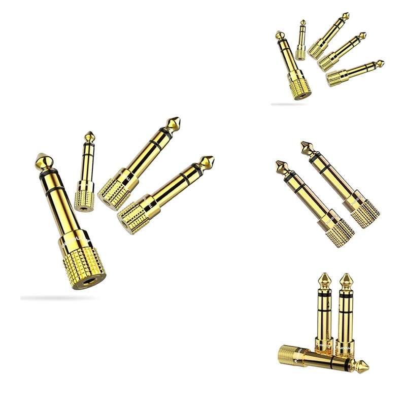 

6.35Mm 1/4 Male To 3.5Mm 1/8 Female Stereo Headphone Adapter Converter For Audio Interface, Mixer, Guitar