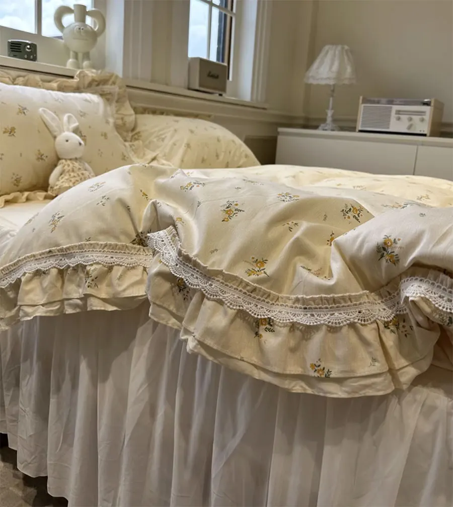 

Романтический пасторальный Цветочный комплект, двуспальный полный Королевский Элегантный Сказочный хлопковый домашний текстиль, простыня, подушка, пододеяльник