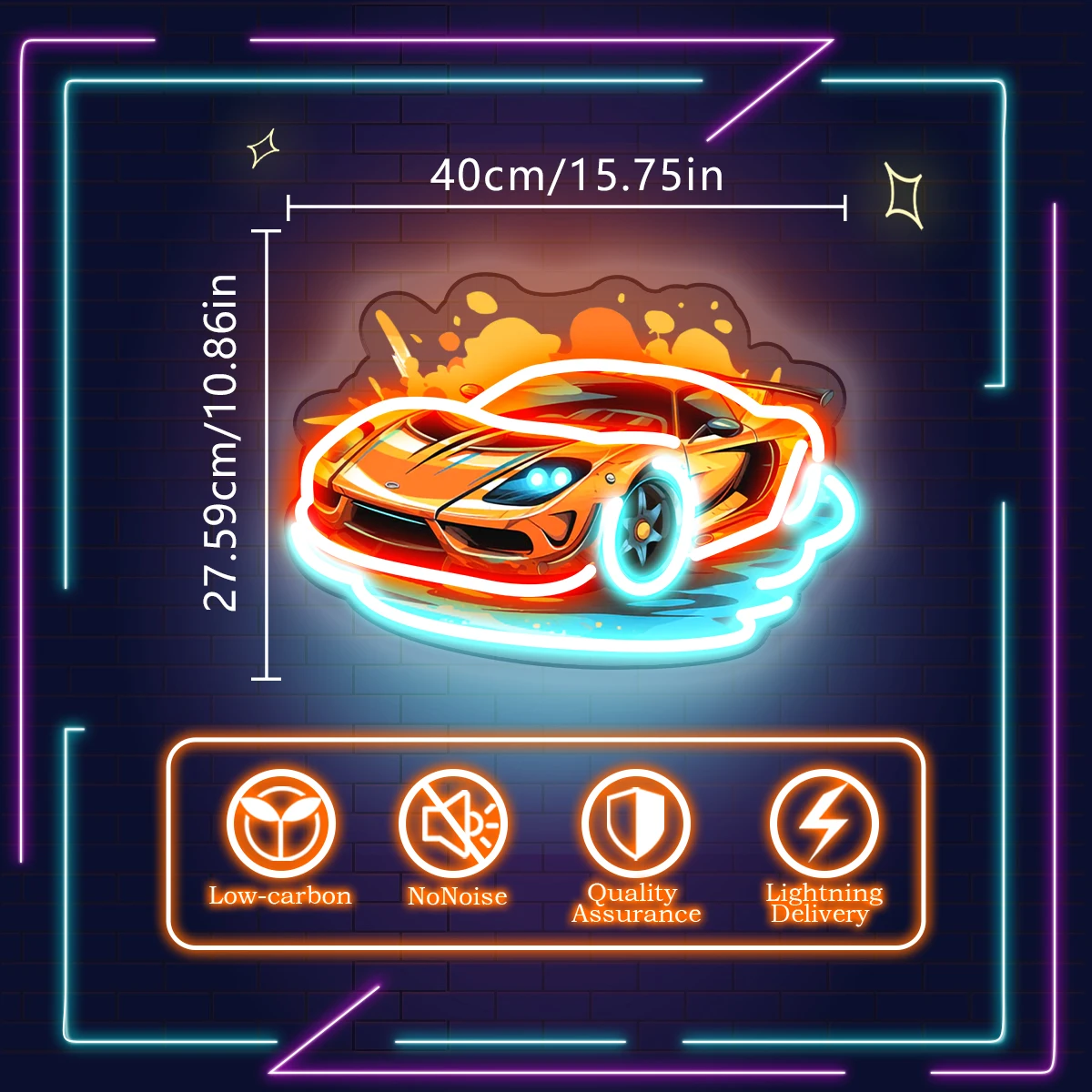 Крутые гонки Стайлинг неоновые огни подходит для спальни бар день рождения