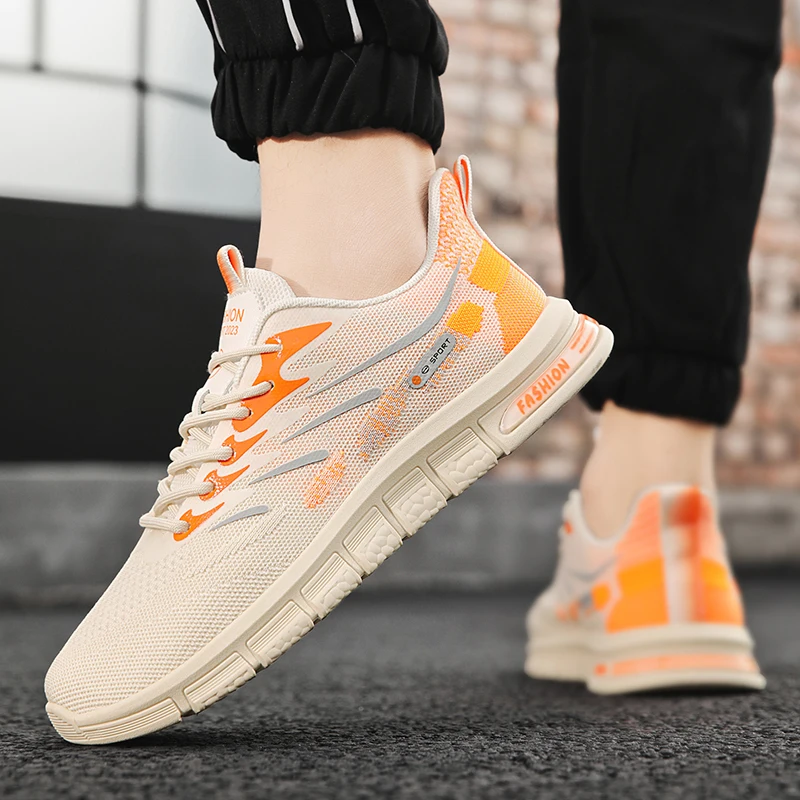 NEW Fashion Breathable Men's Casual Sneakers Adult Teenagers Outdoor Running Shoes Walking Shoes School Sports Shoes 39-44#