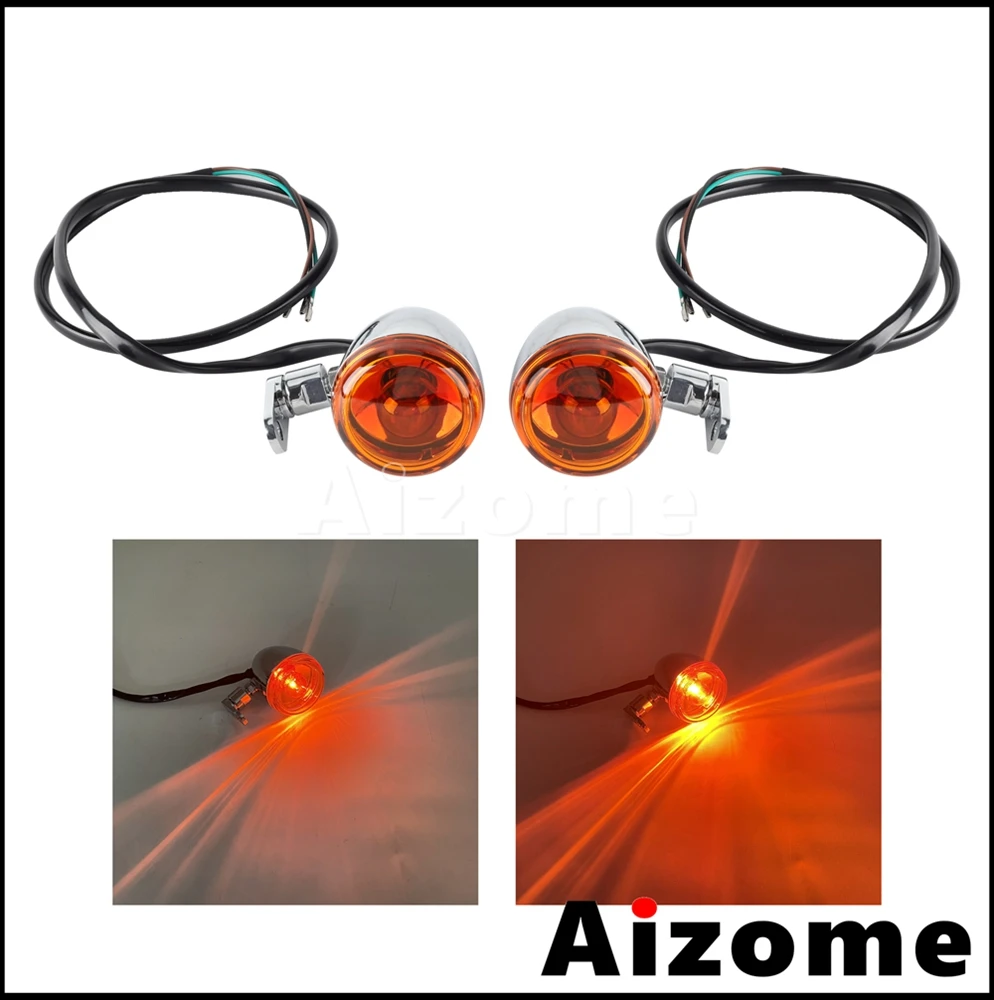 

Передние поворотные сигнальные огни для мотоцикла, поворотник, Световой индикатор для Harley 1998-2017 Dyna Softail Sporster Super Glide 1988-17