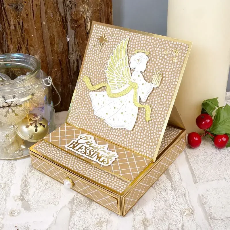 Штампы рождественские милые голуби ангел благословения Холли Велли Робин