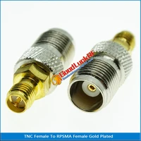 1x pcs tnc to rp sma connector socket tnc female to rp sma female plug rp sma tnc gold plated straight coaxial rf adapters