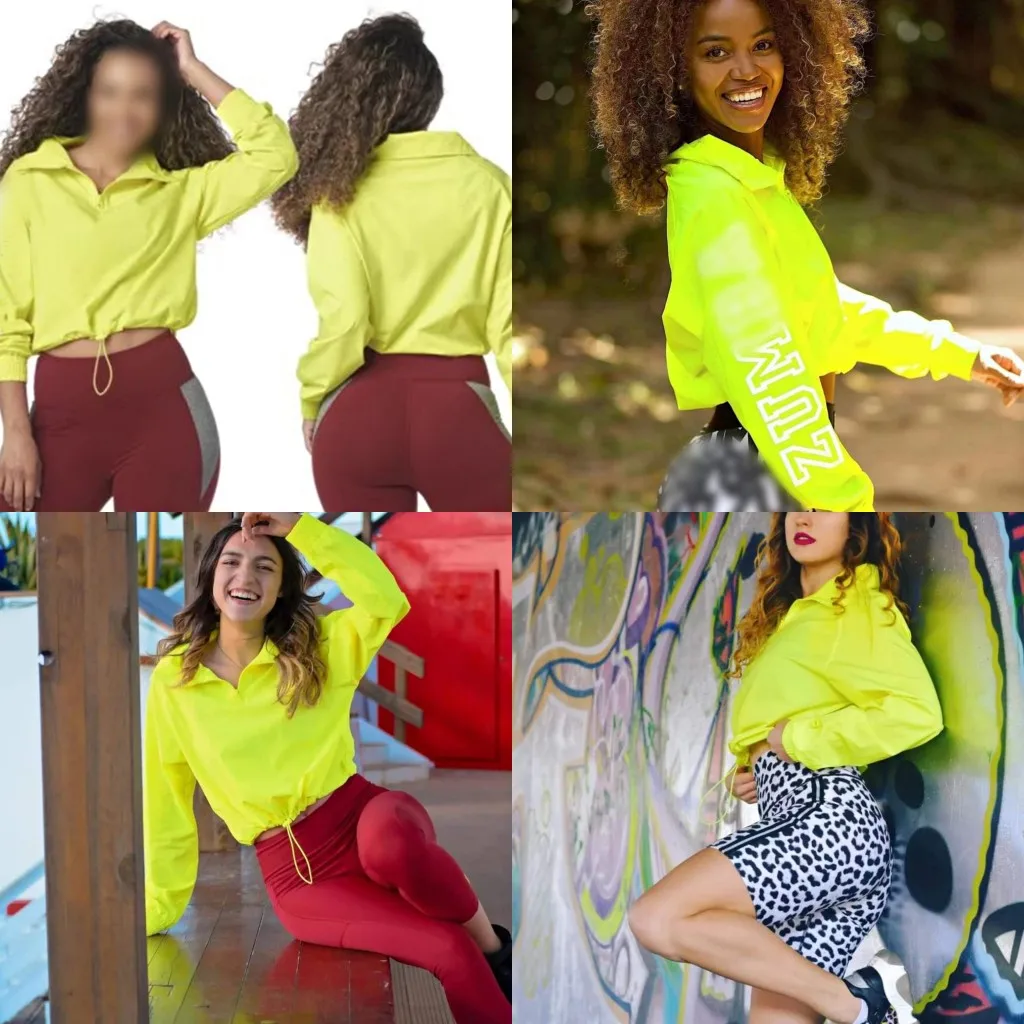 

ZW long-sleeved jacket quick-drying women's sunscreen clothing 2022 autumn new fluorescent yellow-green outdoor sportswear pullo