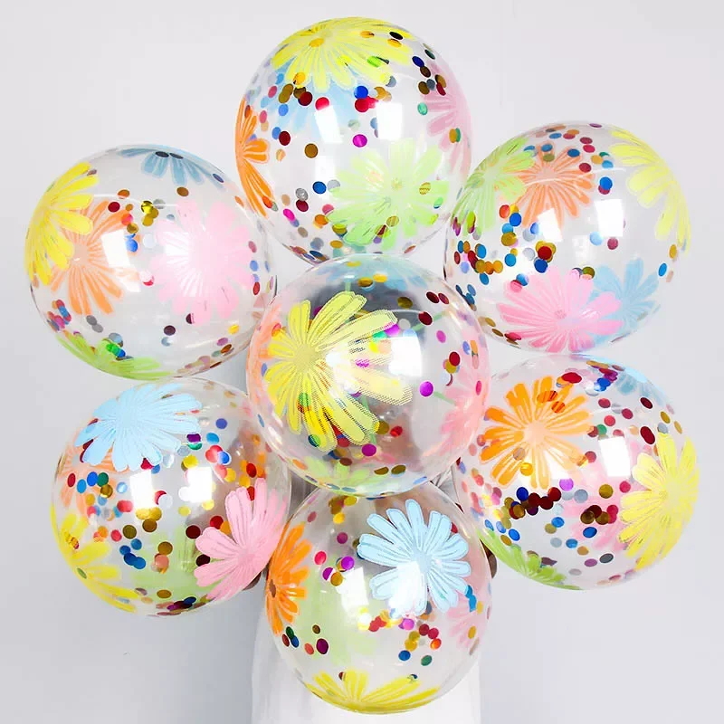 

12inch Gold Star Confetti Latex Balloons Glitter Clear Transparent Balloons Wedding Birthdy party Decoration Helium Balls