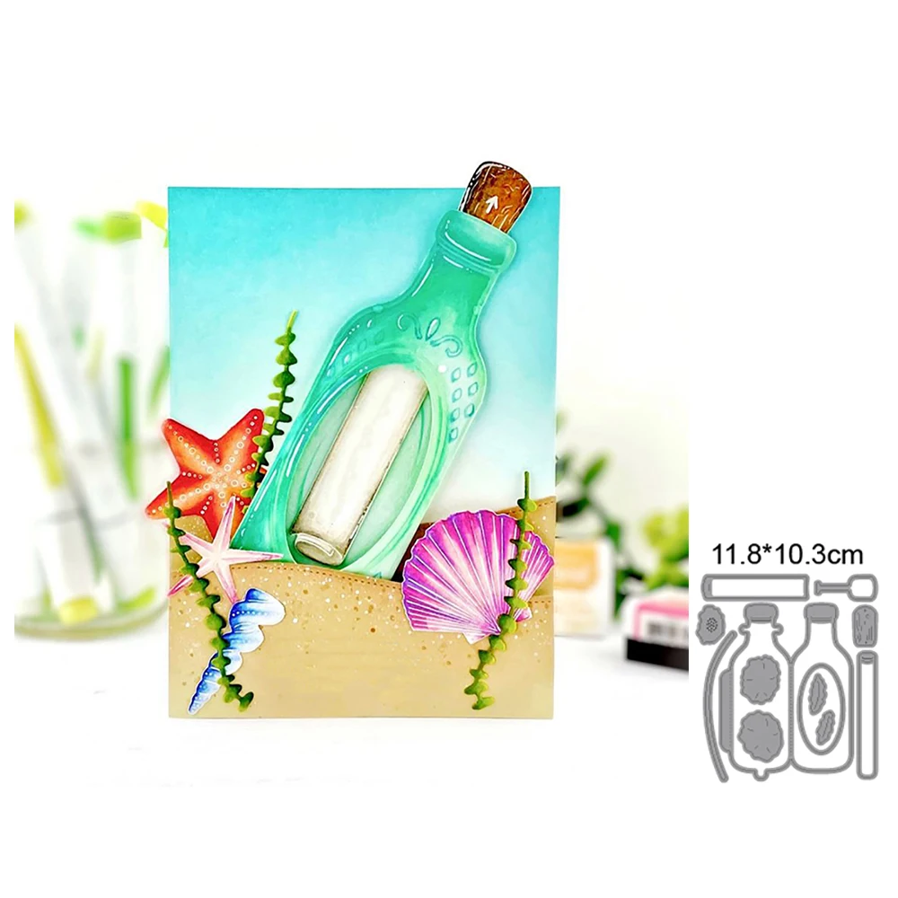 

Metal Cutting Dies Drifting Bottle 2022 New Decoration DIY Scrapbooking Paper Craft Knife Blade Punch Stencils Embossing Art