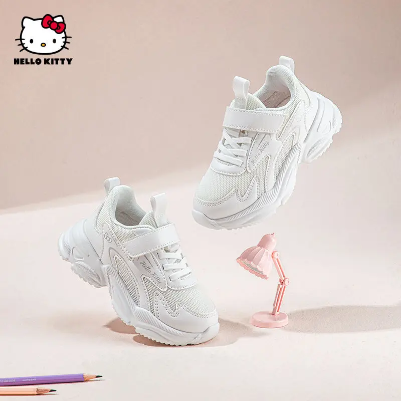 

Sanrio Kawaii Hello Kitty детская обувь, милые Мультяшные дети, Повседневные Удобные маленькие белые туфли, подарок