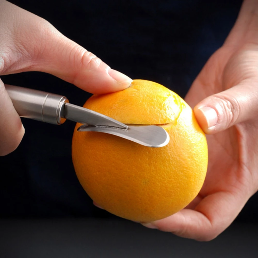 

Stainless Steel Orange Peeler Lemon Orange Slicer Practical Fruit Grapefruit Opener Cutter Kitchen Gadgets Finger Ring Peel Tool