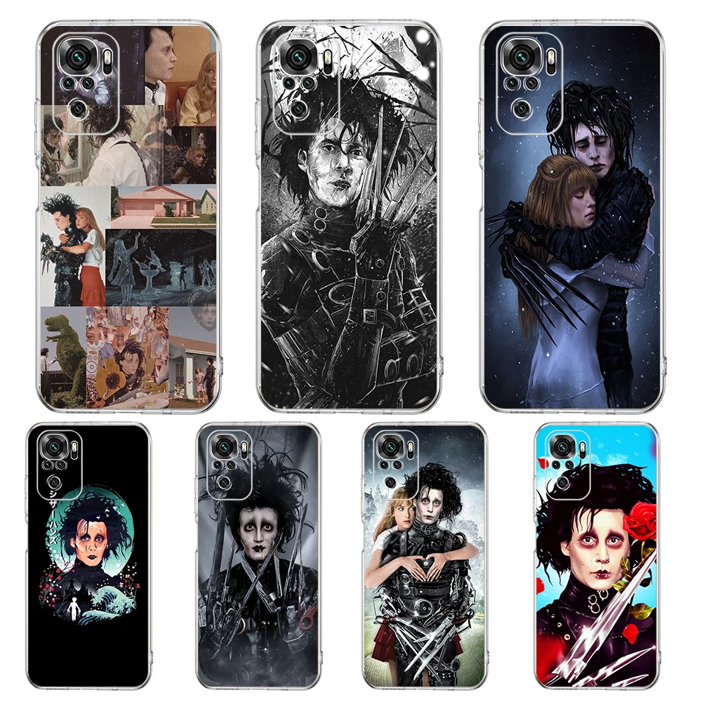 

Disney Edward Scissorhands Transparent Phone Case For Redmi K40 8A 9A 9C 7 8 8T 9T 9 9S 10 Pro Gaming Note 11 11T 10 Plus 4G TPU