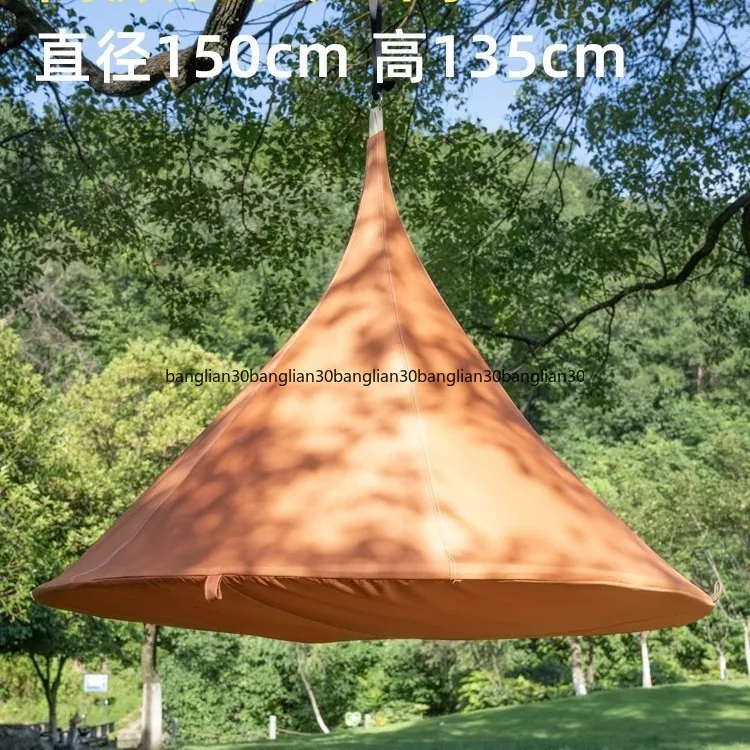 Фото Уличный гамак-качели для дома, конусообразный, в форме бабочки, синий, для отдыха, с панорамным видом, надувная палатка-тент №4