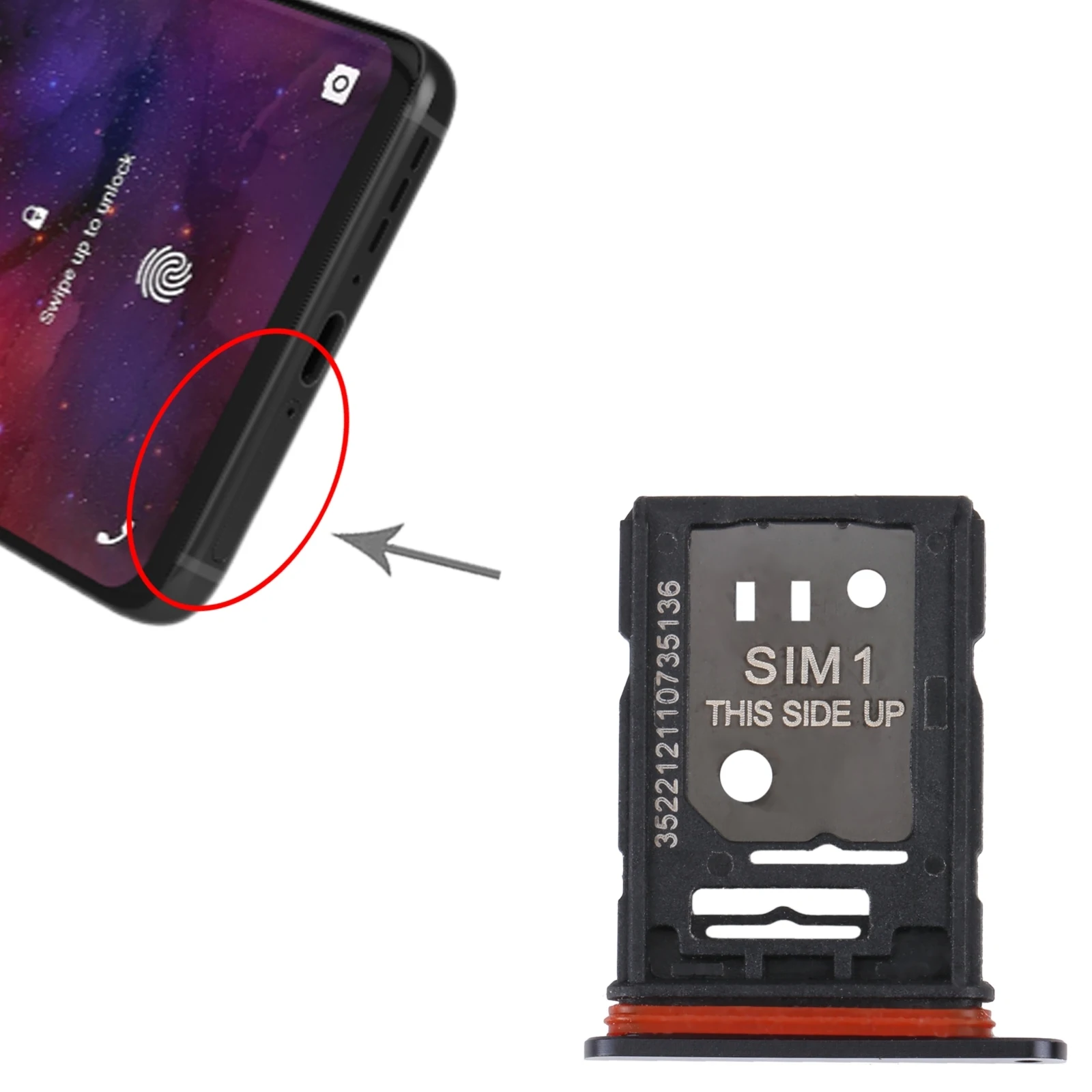 

Оригинальный лоток для SIM-карты TCL 10 Pro + SIM/лоток для карт памяти Micro SD