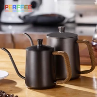 350ml 600ml drip kettle coffee tea pot non stick coating food grade stainless steel gooseneck thin mouth coffee drip kettle