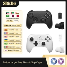 AKNES 8Bitdo Ultimate Bluetooth Controller with Charging Dock Gamepad with Hall Effect Sensing Joystick for Switch Windows PC