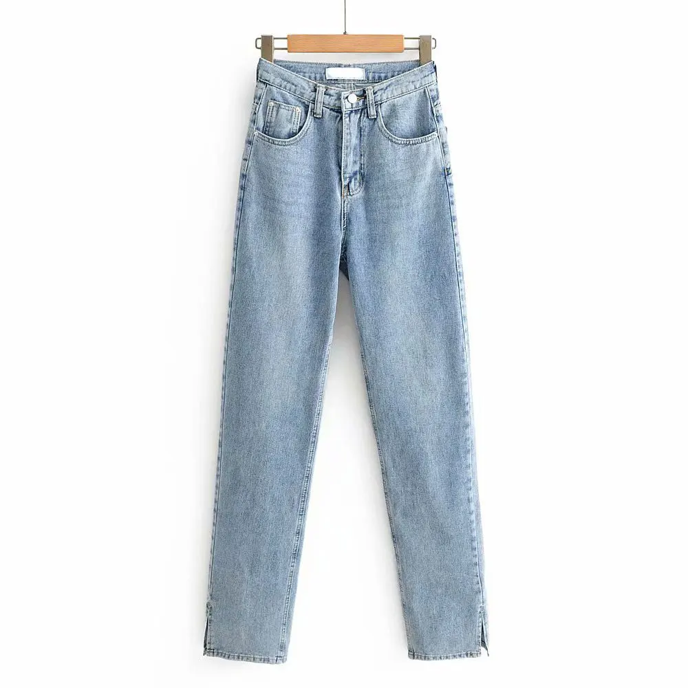 

2022 New Women Jeans Fashion High Waist Casual Pants Women T Slim Split Jeans Women Pantalon Long Trousers Femme Streetwear