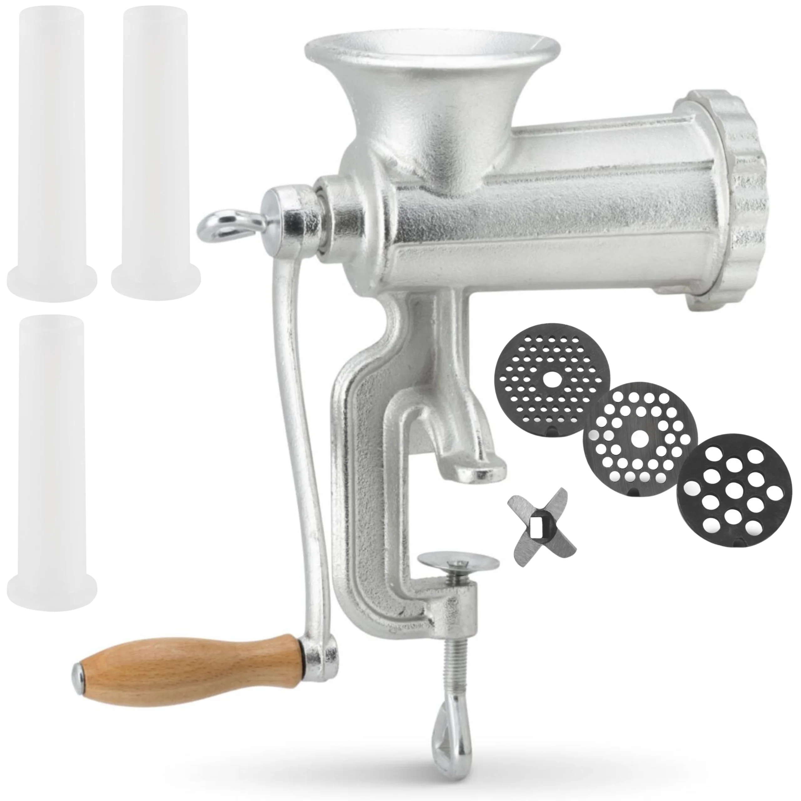 Ручной мясорубка Edenberg EB-9203 из чугуна с 3 ситами |