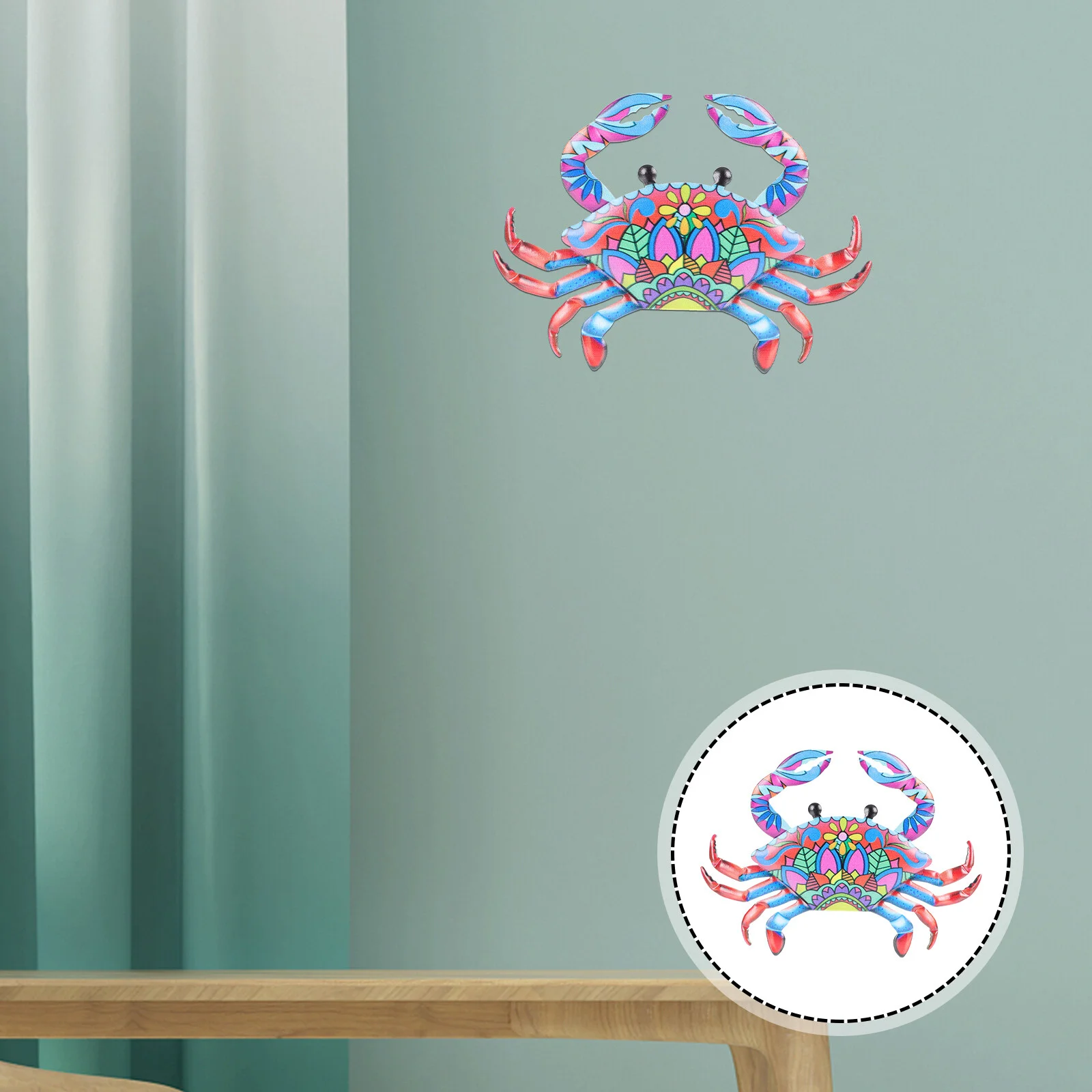 

Crab Wall Hanging Decoration Simulation Figurine Garden Ornament Creative Pendant