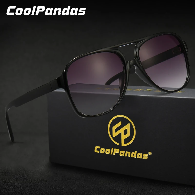 

CoolPandas Classic Retro Vintage Large Aviation Pilot Sunglasses Women Men Luxury Big Frame Shades 70s Tea Lens Oculos De Sol