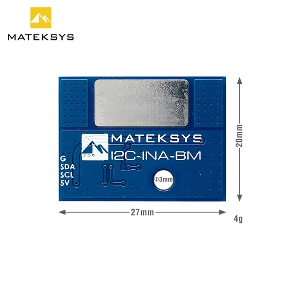Фото МОНИТОР ПИТАНИЯ MATEK Mateksys I2C-INA-BM ULTRA-PRECISE I2C для RC FPV Drone №4