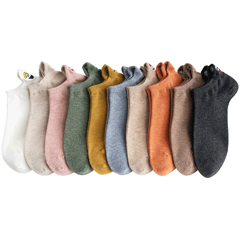 Soft Cotton Breathable Mesh Kids Socks Summer Short Tubes Baby Girls Socks Newborn Baby Boy Happy Socks Infant Clothing 10Pairs