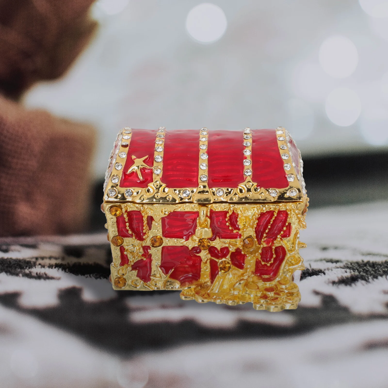 Box Jewelry Trinket Ring Treasure Gift Storage Lock Organizer Boxes Keepsake Women Favors Case Party Pirate Kids Sundries