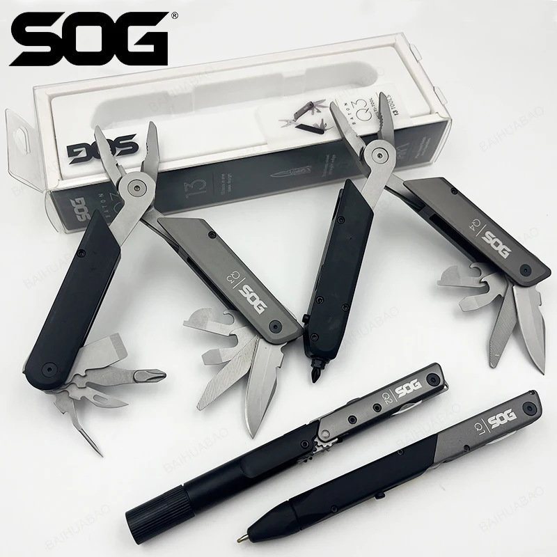 

SOG Q1 Q2 Q3 Q4 Multi-Tool Outdoor Pen Scissors Bottle Opener Camping Survival Self Defense EDC Multifunctional Tool