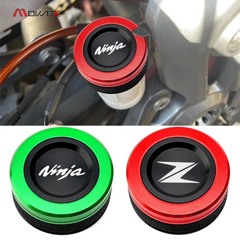 

For Kawasaki Ninja 650 1000 Z900 Z650 Z800 Z1000 Z250 ninja 300 400 zx6r zx10r CNC Rear Brake Oil Tank Cover Fluid Reservoir Cap