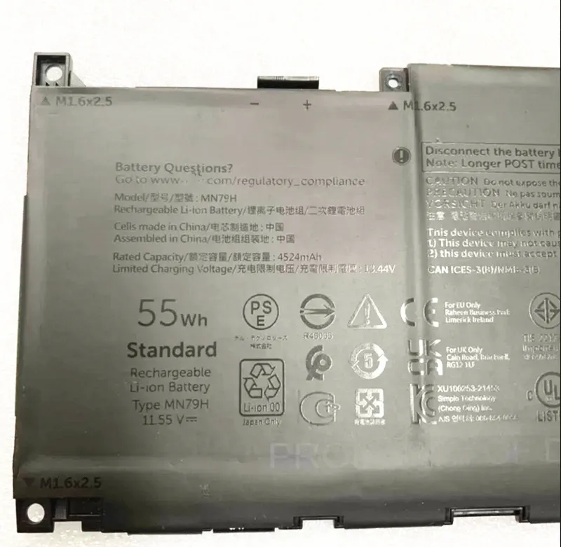 MN79H NXRKW 0NXRKW 0MN79H Аккумулятор для ноутбука 13 Plus 9320 i5 93204K 0J7H5M J7H5M 11 55 V 55Wh