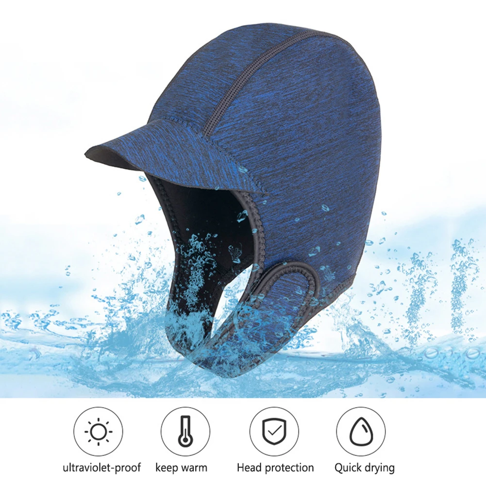 

Неопреновая Защитная шапочка для плавания, портативная Плавательная шапочка для подводного плавания, легкая износостойкая, устойчивая к холоду, быстросохнущая шапочка для мужчин и женщин