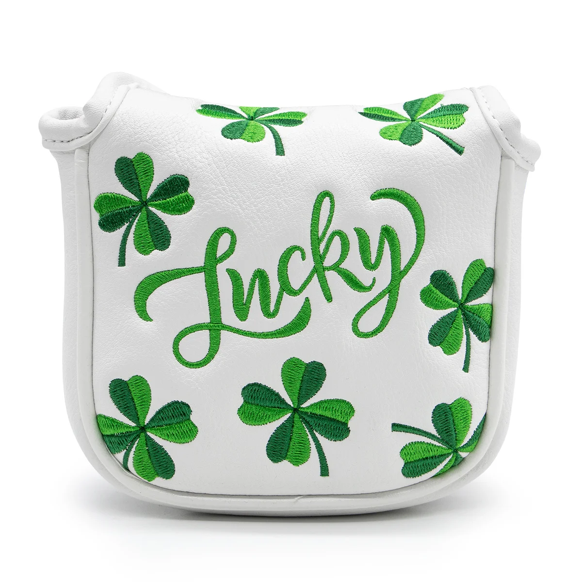 

Накладка на голову Golf Mallet Putter, накладка на голову Lucky Clover, высококачественные кожаные накладки на голову Golf Putter, Aliennana, золотые головные уборы