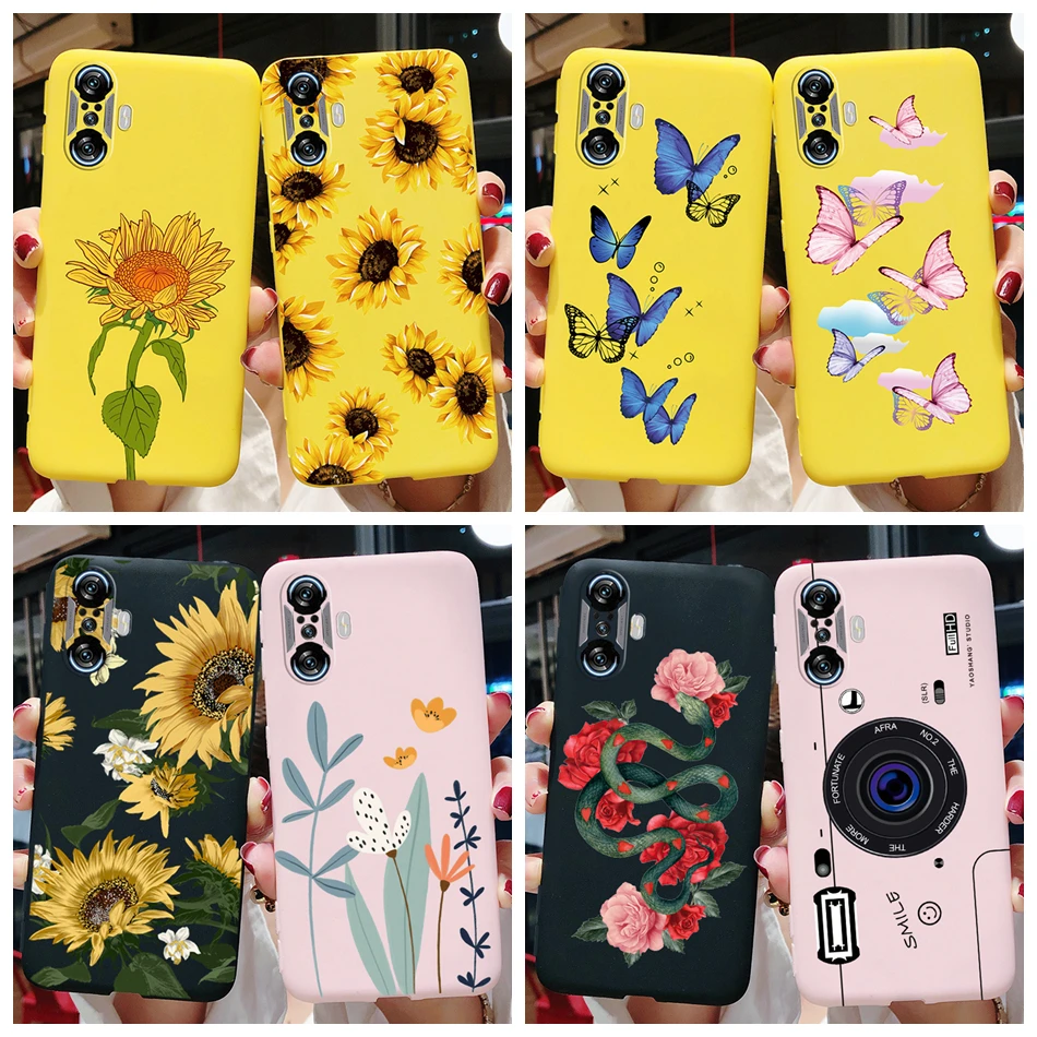 

For Xiaomi Redmi K40 Gaming Edition Case For Redmi K50 Gaming Cover Bumper Daisy Flower Soft Case For Redmi K50 K40 Gaming Funda