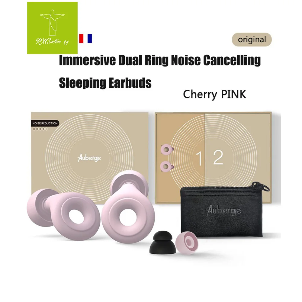 Enlarge Cherry Pink Noise Cancelling Earbuds Help Sleeping Oundproof For Special Mute Soft Slow Rebound Anti-Noise