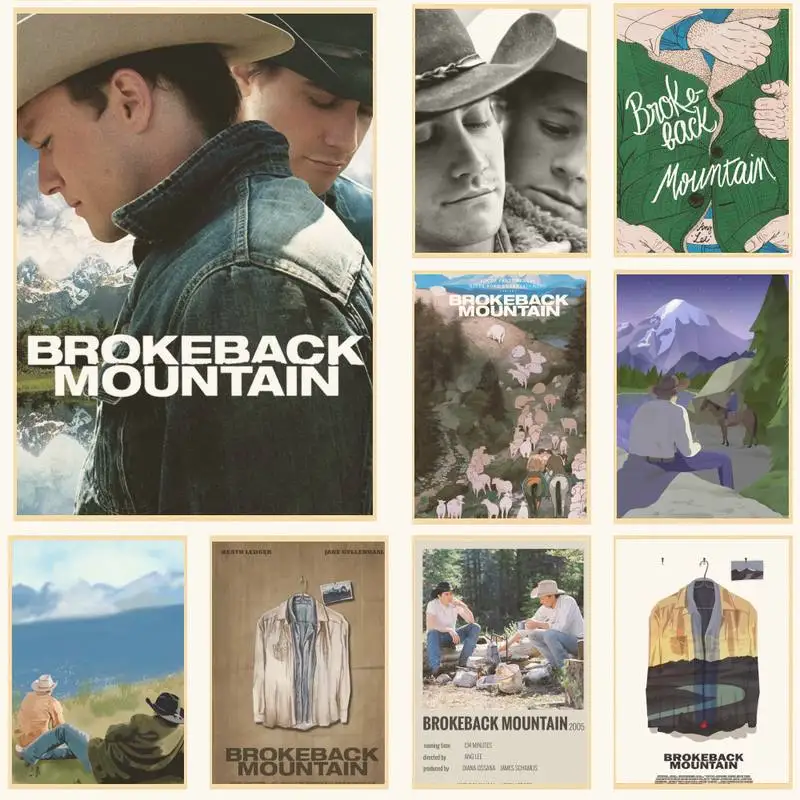 

Настенный постер Brokeback в виде гор, домашний бар, кафе, художественная наклейка, коллекционная картина, украшение обоев