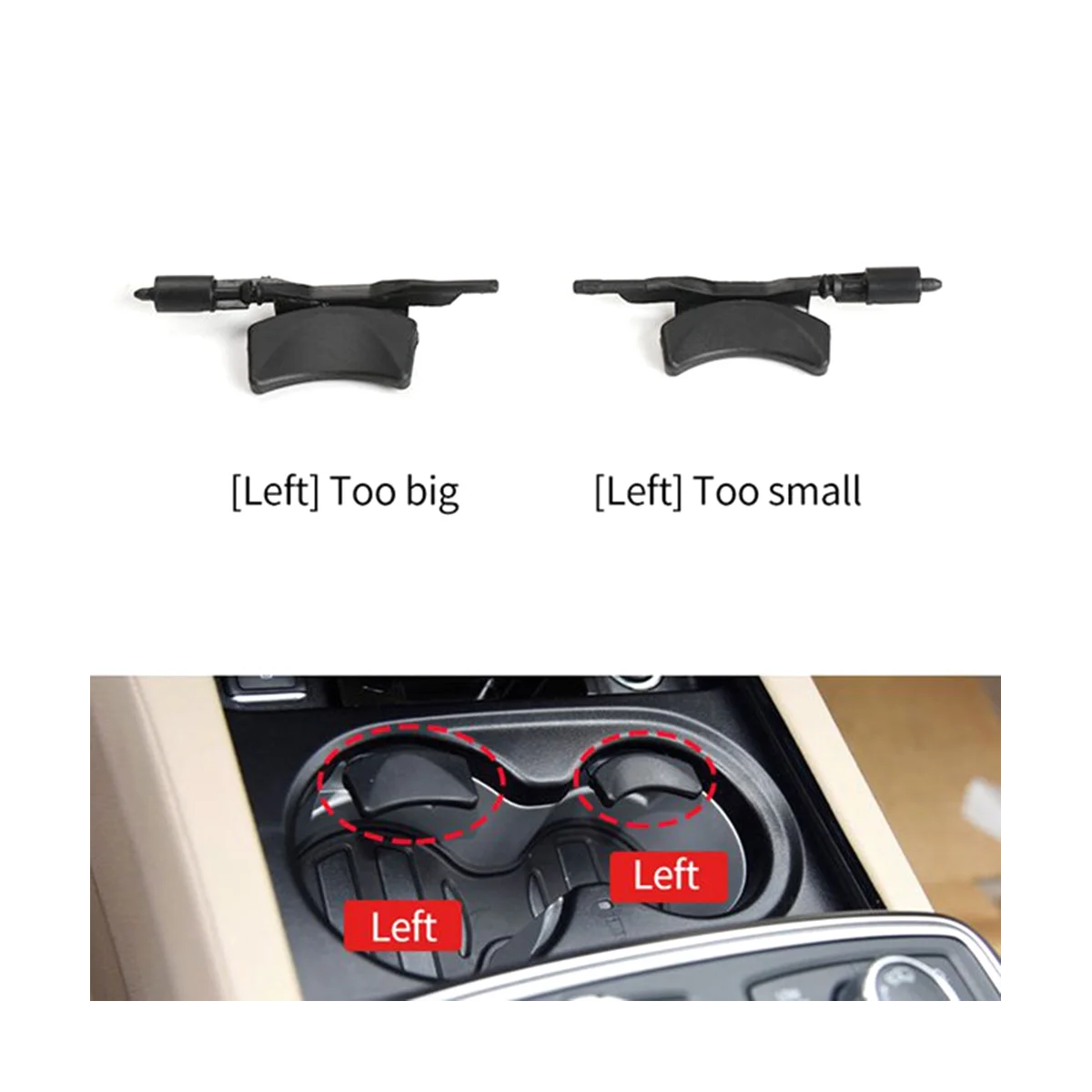 1666806402 Автомобильный Центральный консоль держатель стакана для воды Зажим ML GLS