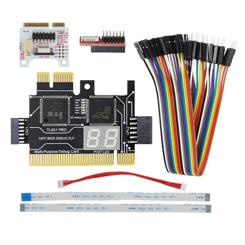 TL631 Pro LPC-DEBUG Диагностическая карта + плата расширения PCI PCI-E Mini Многофункциональная