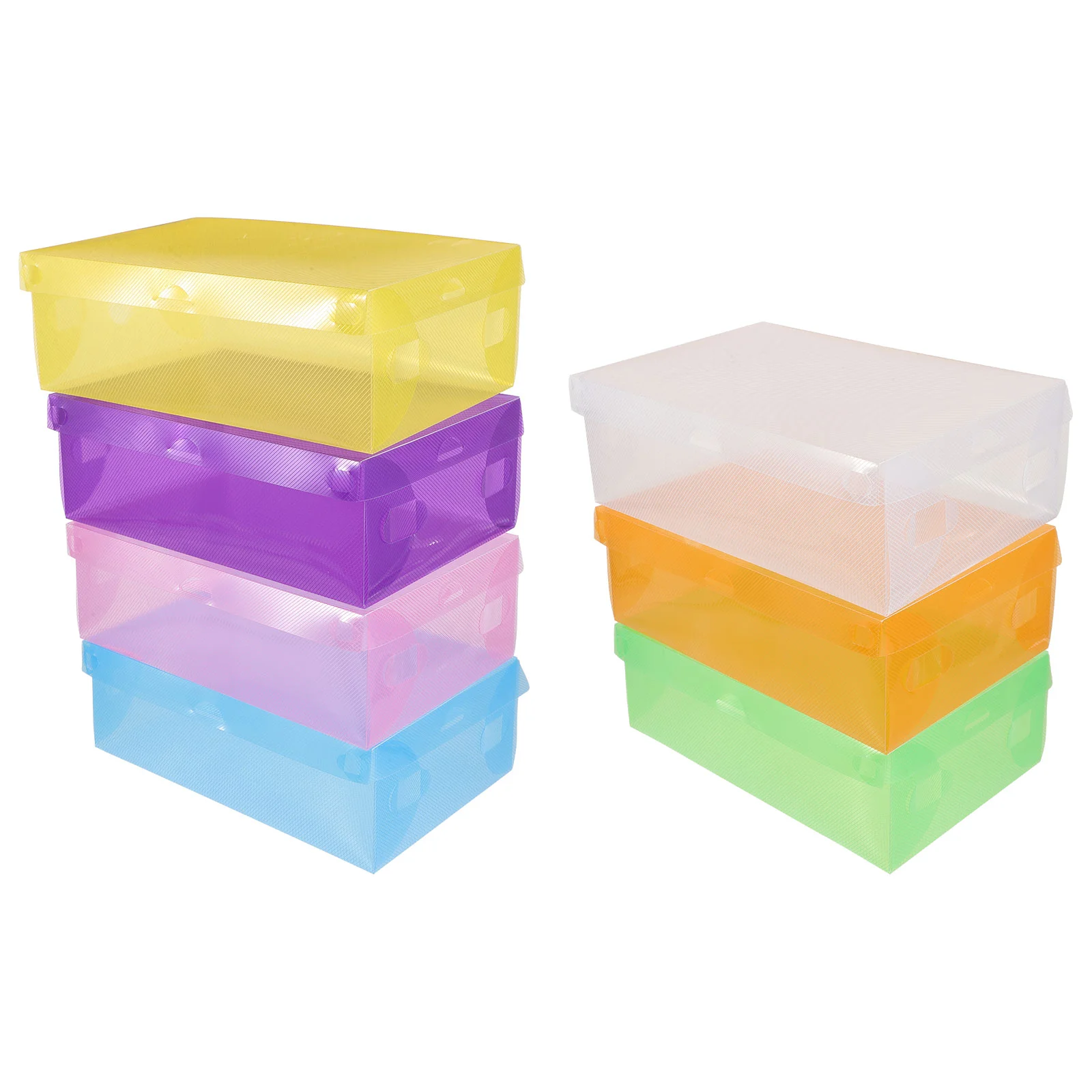 

7Pcs Plastic Shoe Container Stackable Storage Box Sports Shoes Storage Organizer