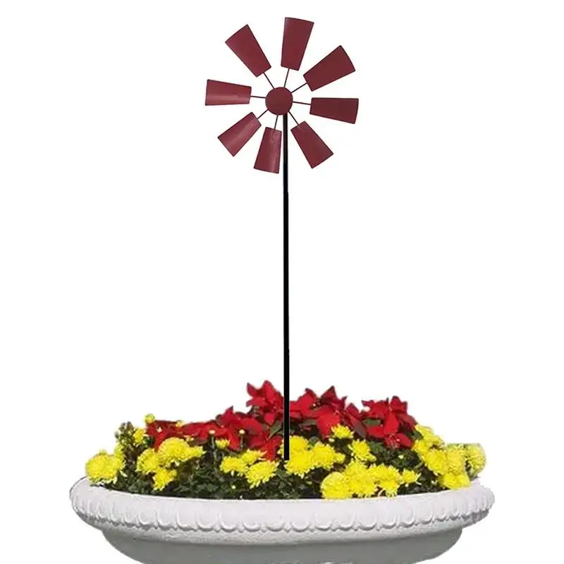 

Кованая металлическая ветряная мельница, уличный садовый орнамент для газона, декоративное художественное украшение для двора, для внутреннего дворика