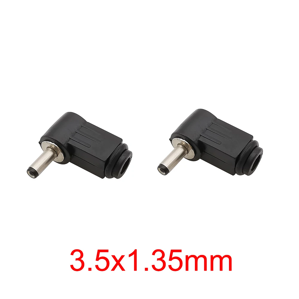 

2 шт. Штекерный разъем питания постоянного тока, 90 градусов, 2,5*0,7/3,5*1,1/3,5*1,35/4,0*1,7/4,8*1,7/5,5*2,1/5,5*2,5 мм, L-образный адаптер