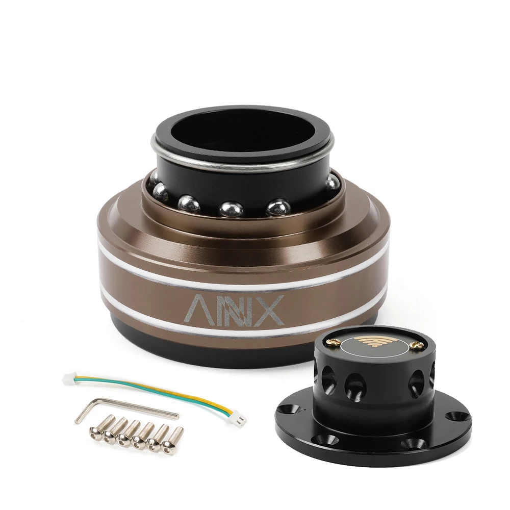 

70/74 мм обновленный быстросъемный 6-луночный симулятор гоночных игр, рулевое колесо из алюминия для Simagic Moza M10 A/Mini Euro Truck QR040