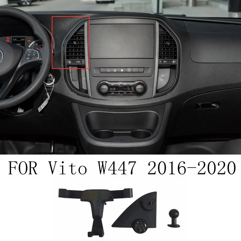 

For Mercedes-Benz Vito W447 2016 2017 2018 2019 2020 2021 Car Console Air Vent Mount Mobile Phone Holder Smartphone Bracket