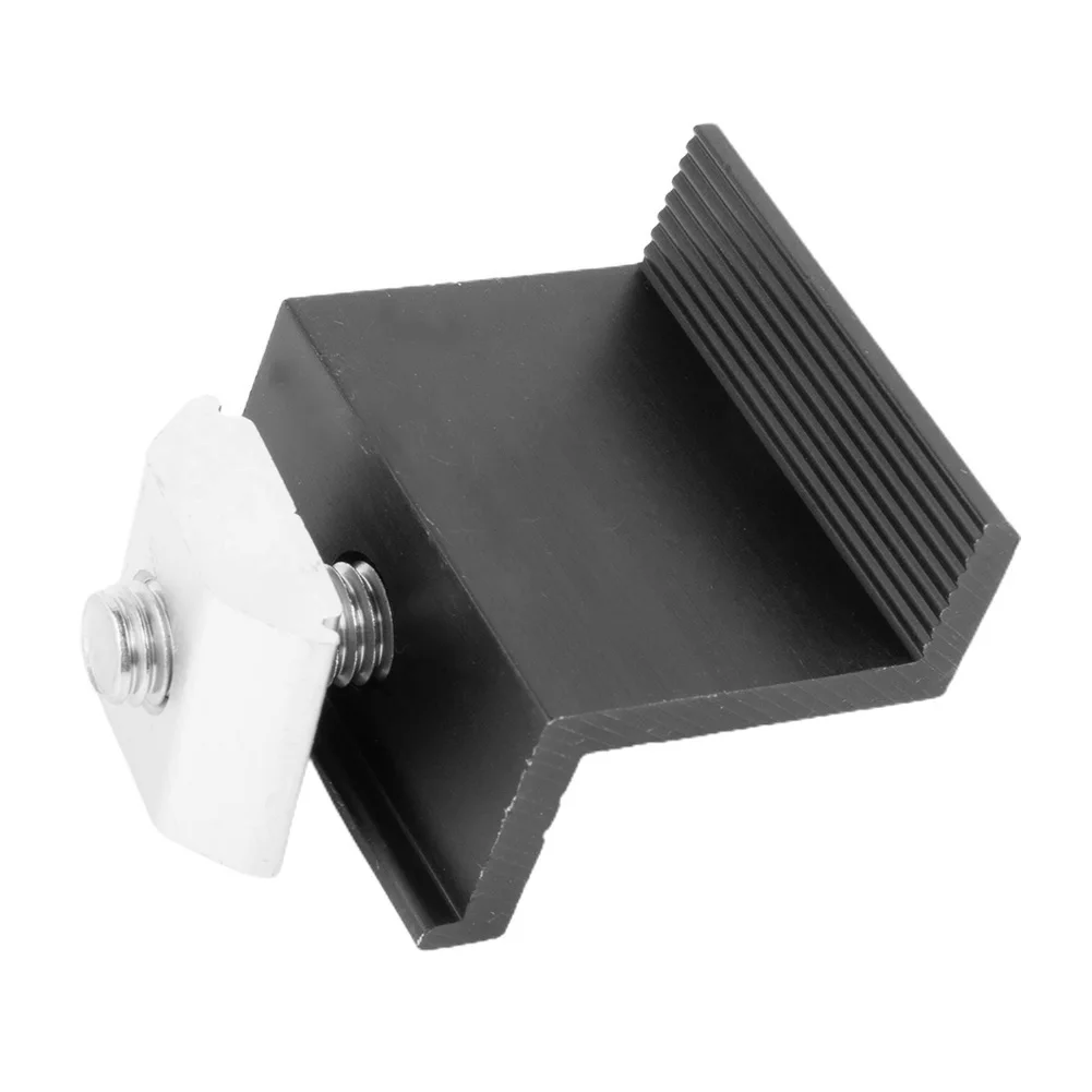 Зажим для поддержки солнечной панели аксессуары из алюминиевого сплава черный