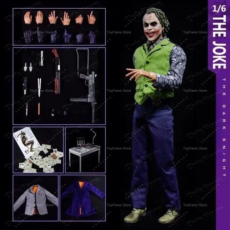 Фото В наличии: Коллекционная фигурка Джокера (Hot Toys) из фильма «Тёмный рыцарь», 1/6 масштаба, с подвижными суставами, модель для коллекционирования №3