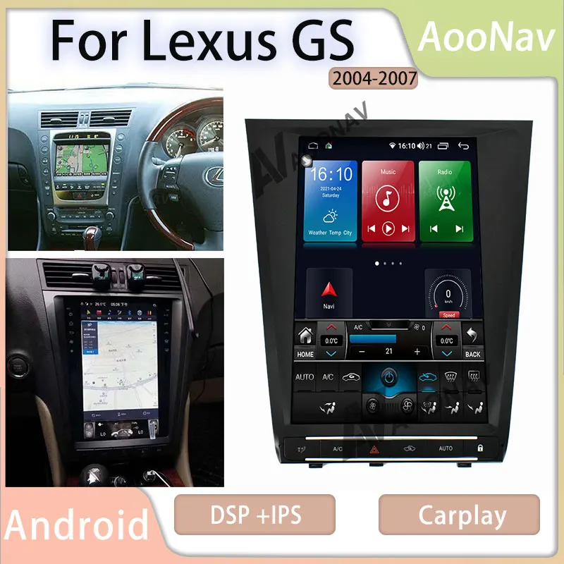 

11.8 inch Android 10.0 Car Radio For Lexus GS 2004 2005 2006 2007 GPS Navigation Automotive Sound For Car Wireless Carplay