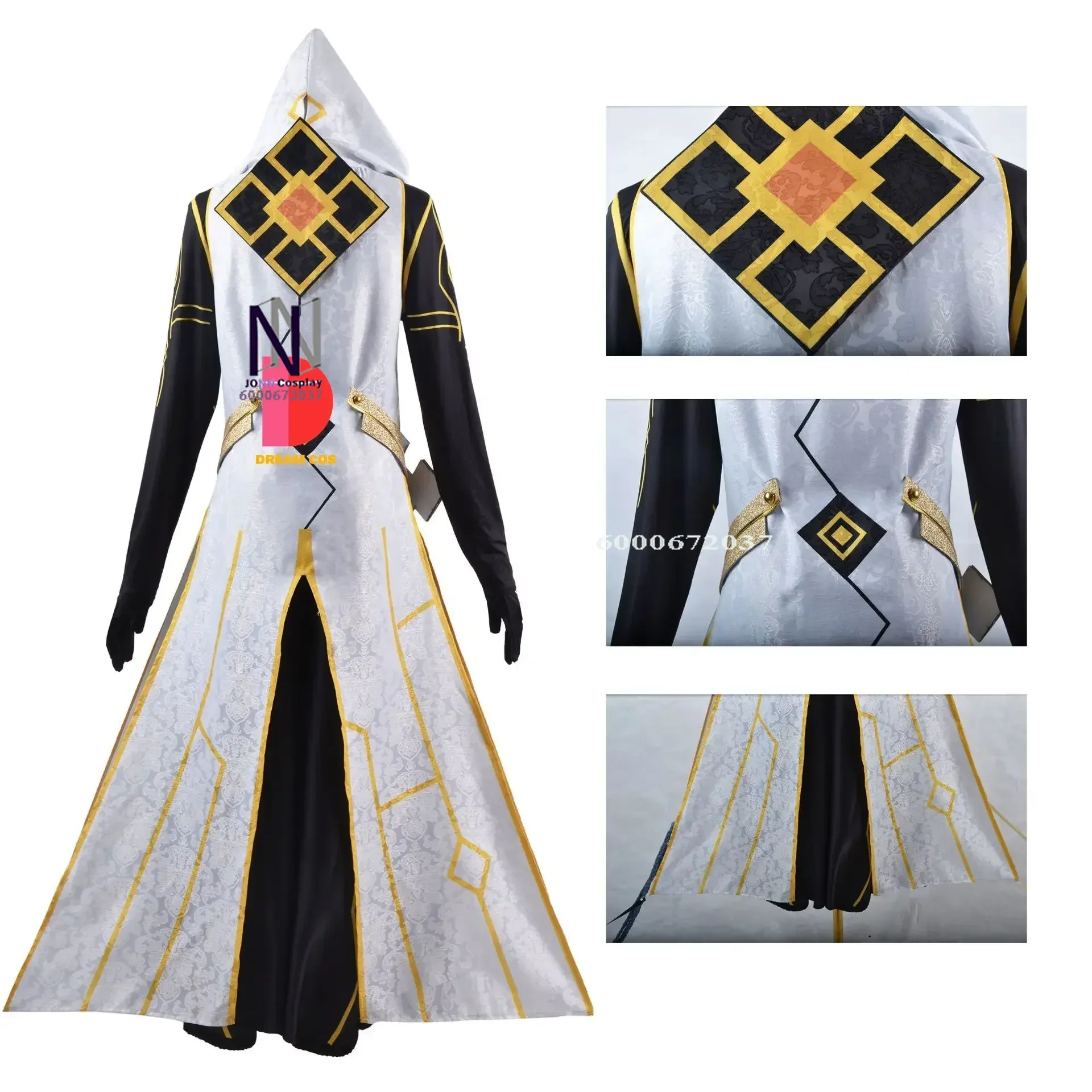 Genshin Impact Game Zhongli Косплей Костюм Боевой Аршон Полный комплект Парик Morax Наряд