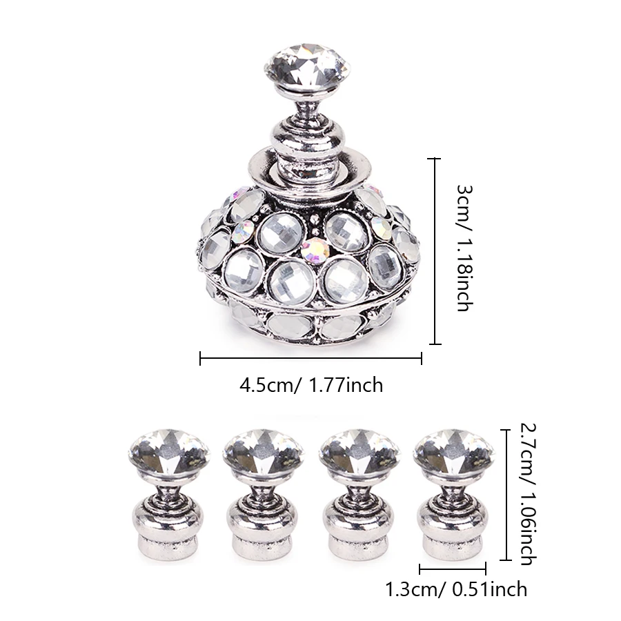 Магнитный Держатель Для Дизайна Ногтей В Стиле Ретро Акриловый Кристалл