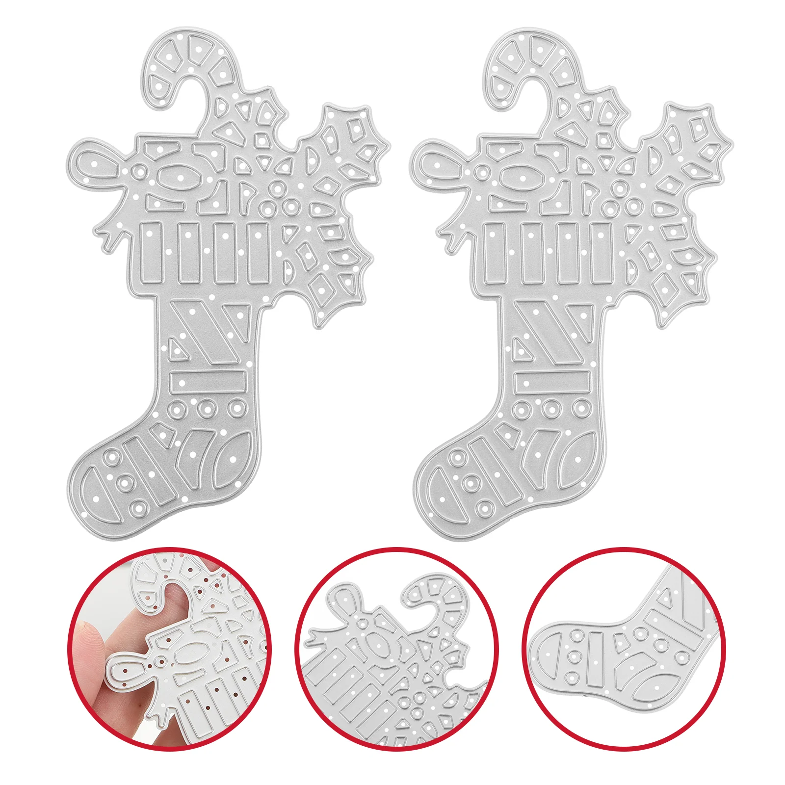 

2pcs Christmas Sock Cutting Die Xmas Theme Scrapbooking DIY Template Cutting Die