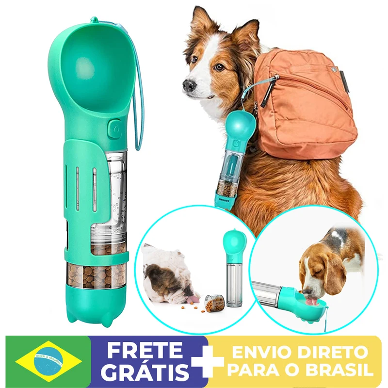 

3 In 1 Pet Dog Water Bottle Feeder Bowl Portable Water Food Bottle Pets Outdoor Travel Drinking Dog Bowls Water Bowl for Dogs Cats Multifunctional Travel Dispenser Feeder Pet Product