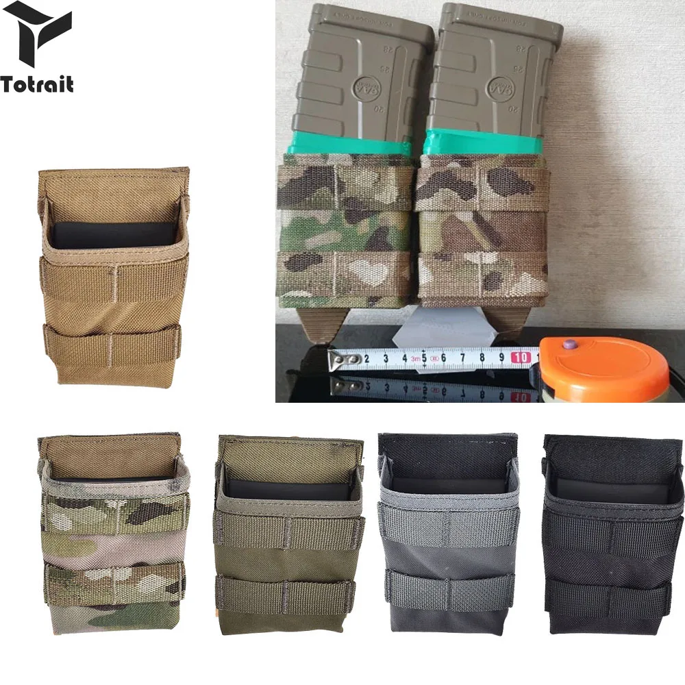 

TOtrait Tactical Airsoft 5.56 7.62 AK47 Single Magazine Pouch Multicam Vest Molle Mag Ammo Pouch