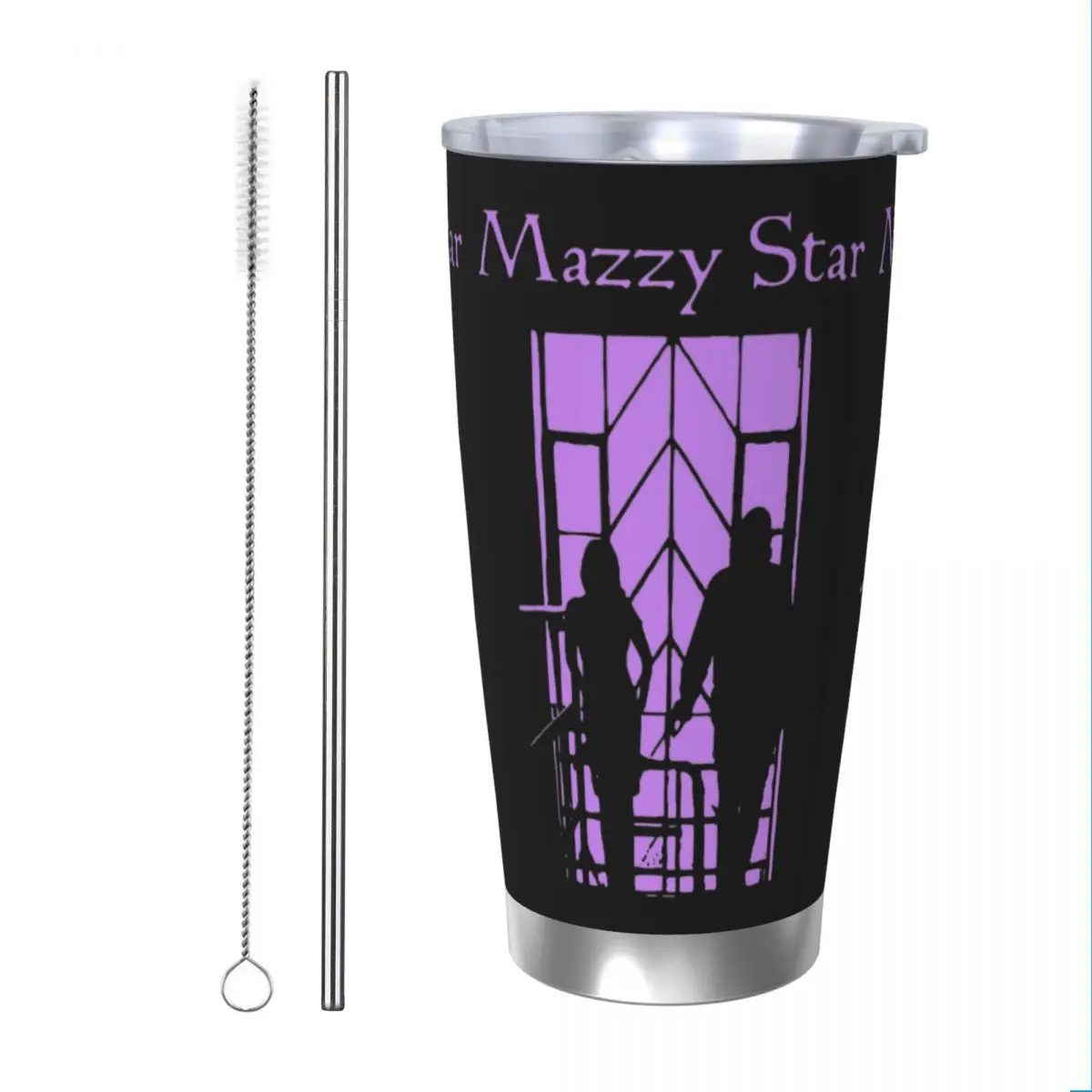 Фиолетовый стакан Mazzy Star с вакуумной изоляцией Термокружка в стиле панк-рок