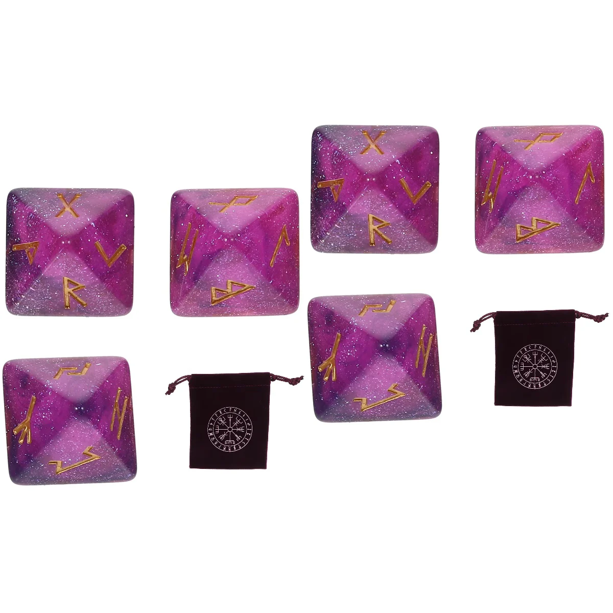 

2 набора полигедрических кубиков рунированные полимерные кубики созвездия искусственная Ретро игрушка для рук